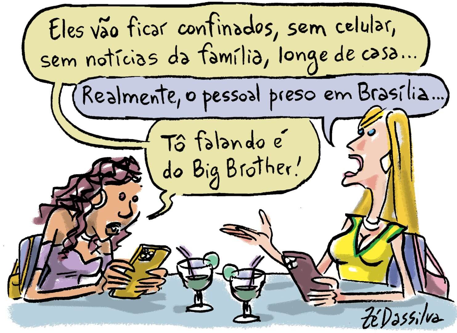 Charge do Zé Dassilva: Confinados