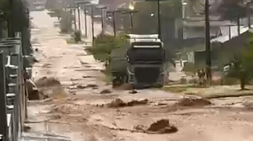 Rua na região central da cidade