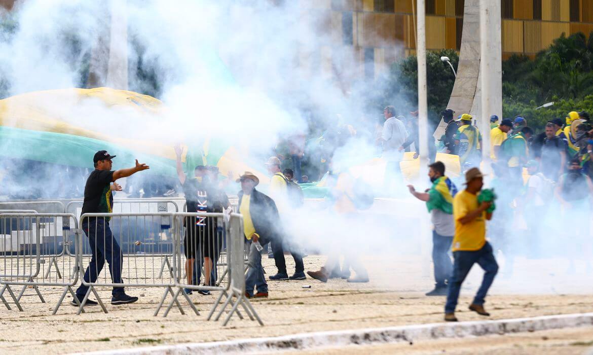 Manifestantes invadiram o Congresso, STF e Palácio do Planalto (Agência Brasil)