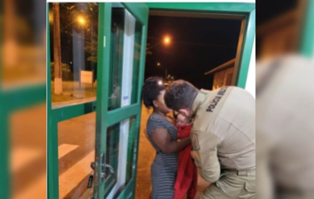 bebê engasgado blumenau (Polícia Rodoviária Federal, Reprodução)