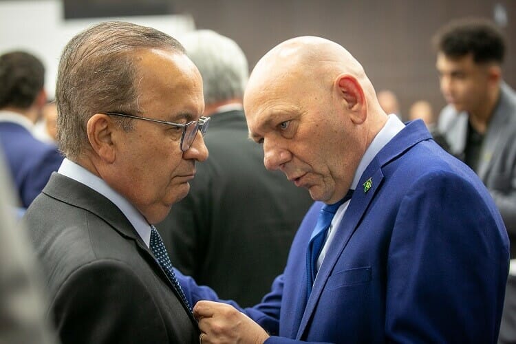 Luciano Hang na diplomação do governador Jorginho Mello