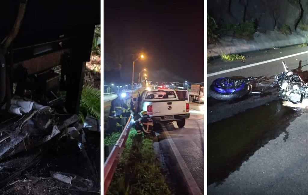 Acidentes ocorreram em um intervalo de dois dias