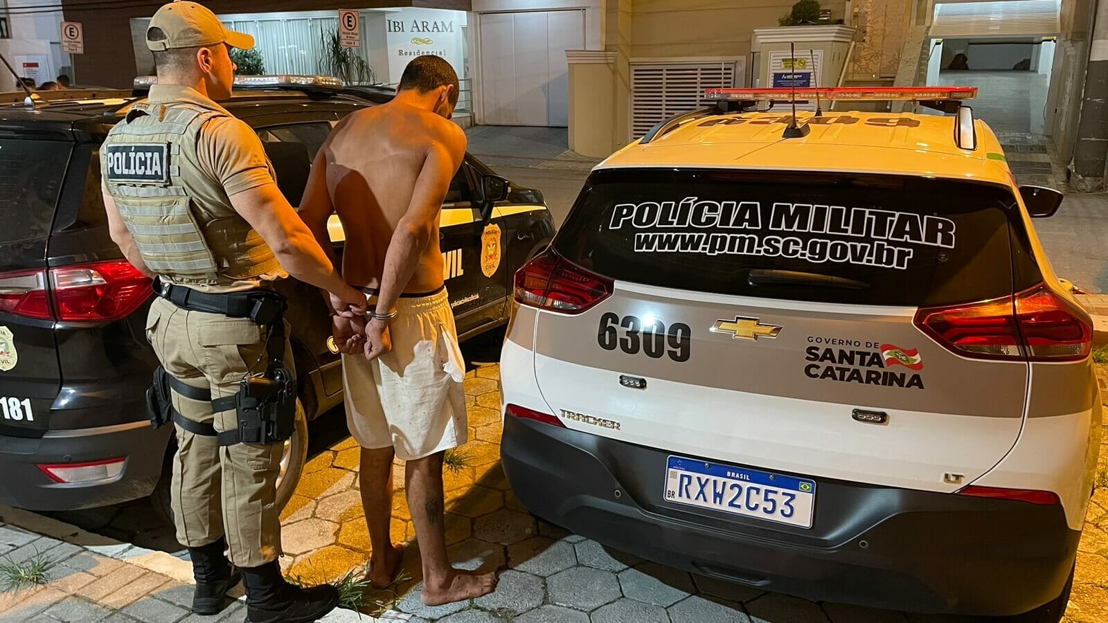 Suspeito foi preso em Canelinha na noite de 31 de dezembro