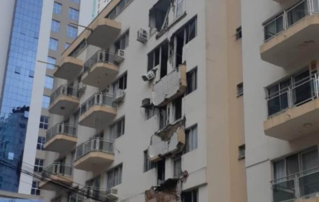 sacadas desabam em Balneário Camboriú