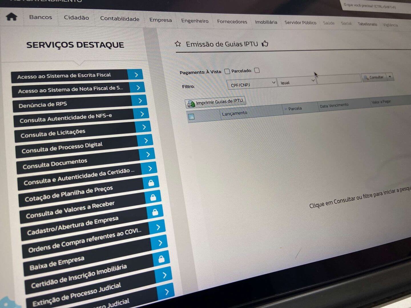 Prefeitura adere ao IPTU 100% digital; boletos podem ser gerados pela internet ou em postos de atendimento