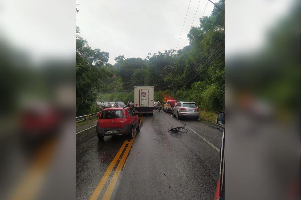 acidente ciclista morro da lagoa