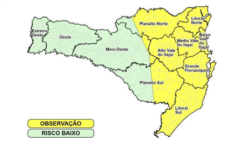 Chuva deve deixar regiões em alerta