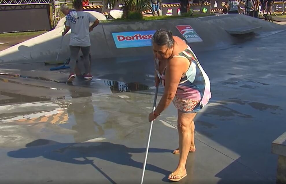 Mãe de atleta "colocou a mão na massa"