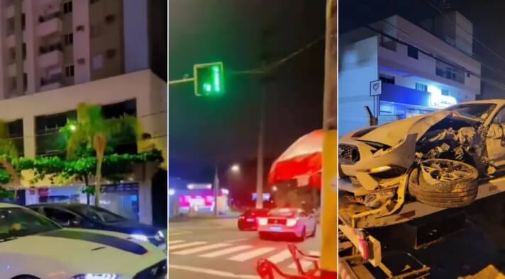 Carros colidiram na Rua 2 de Setembro