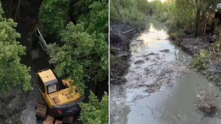 Obra no Rio Tavares é embargada e gera impasse