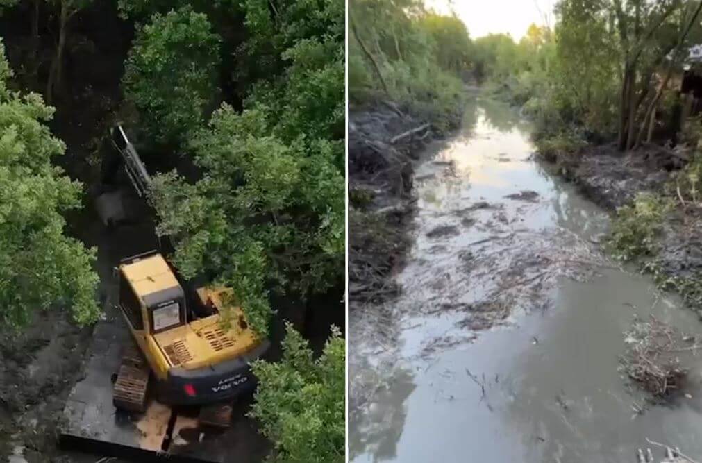 Obra no Rio Tavares é embargada e gera impasse