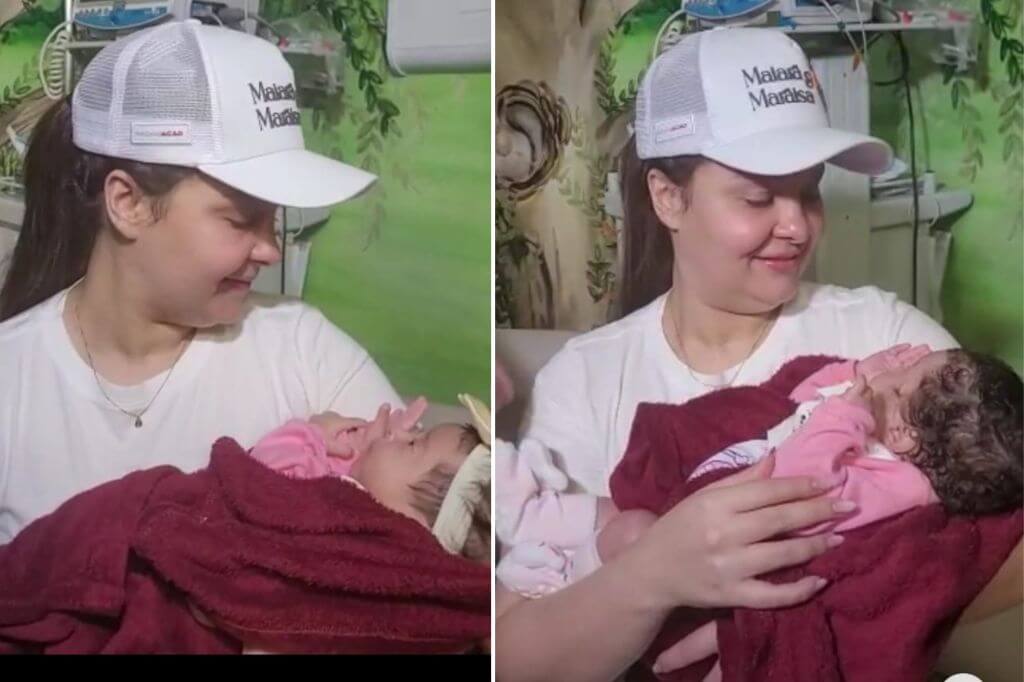 Cantora Maiara conhece gêmeas batizadas em homenagem à dupla