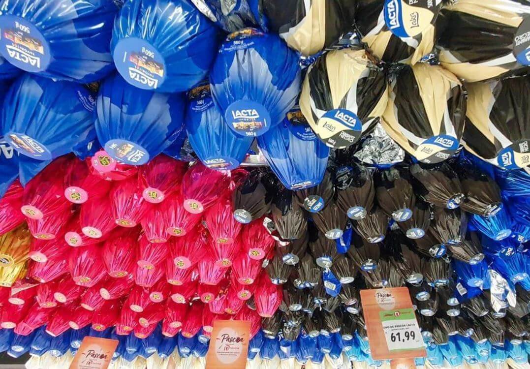 Ovos de chocolate são tradição na Páscoa