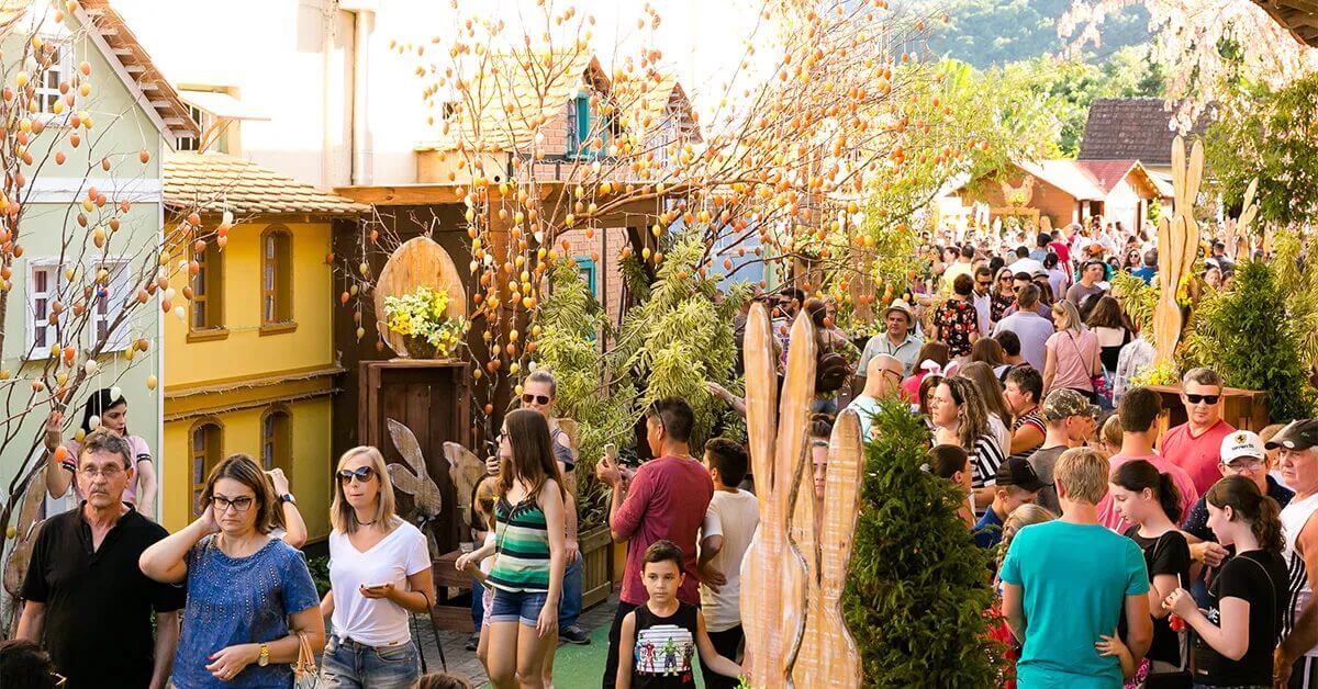 Registro do público na Osterfest, em Pomerode