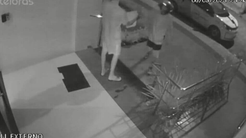 Câmera de Segurança flagrou momento do crime