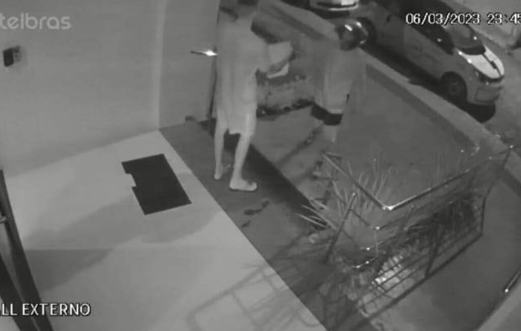 Câmera de Segurança flagrou momento do crime