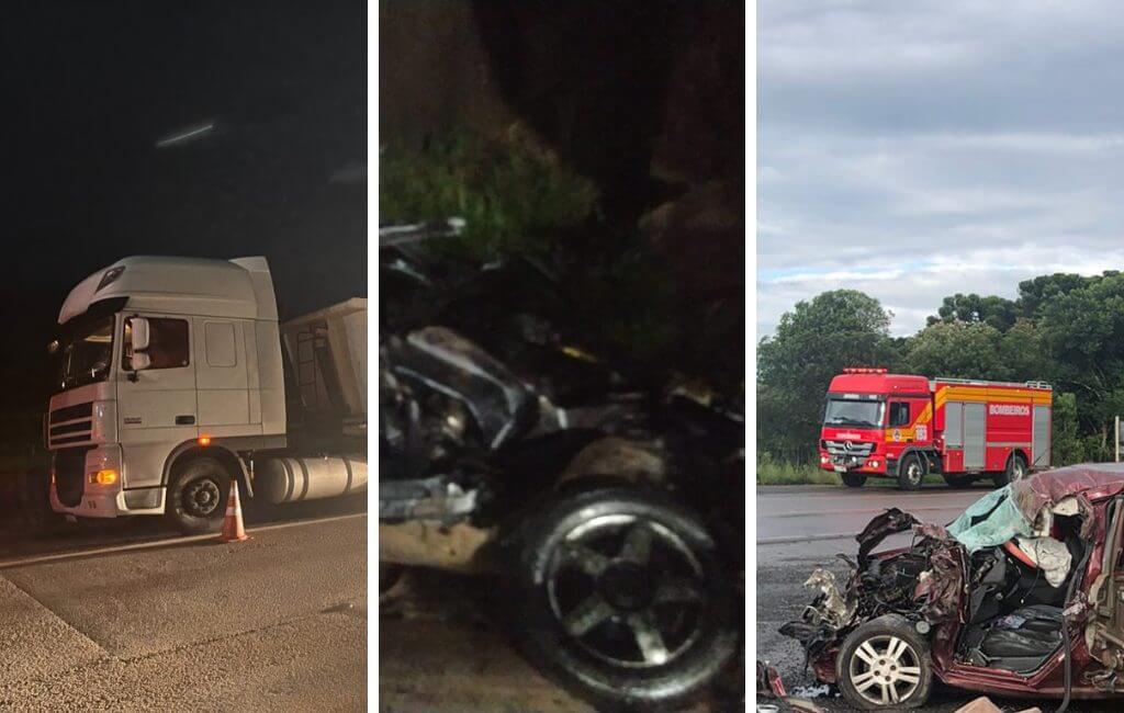 Acidentes ocorreram em três rodovias (Foto: PRF, Corpo de Bombeiros Militar)