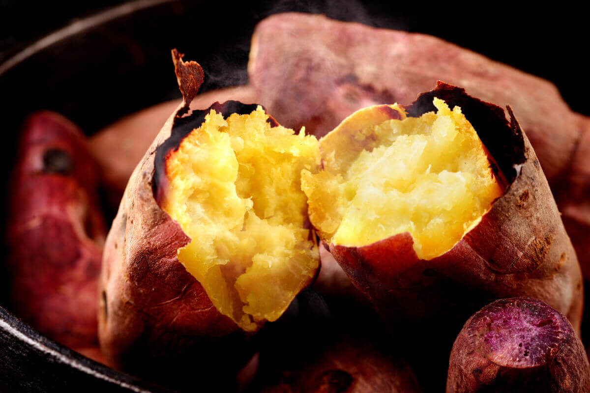 Batata-doce assada japonesa