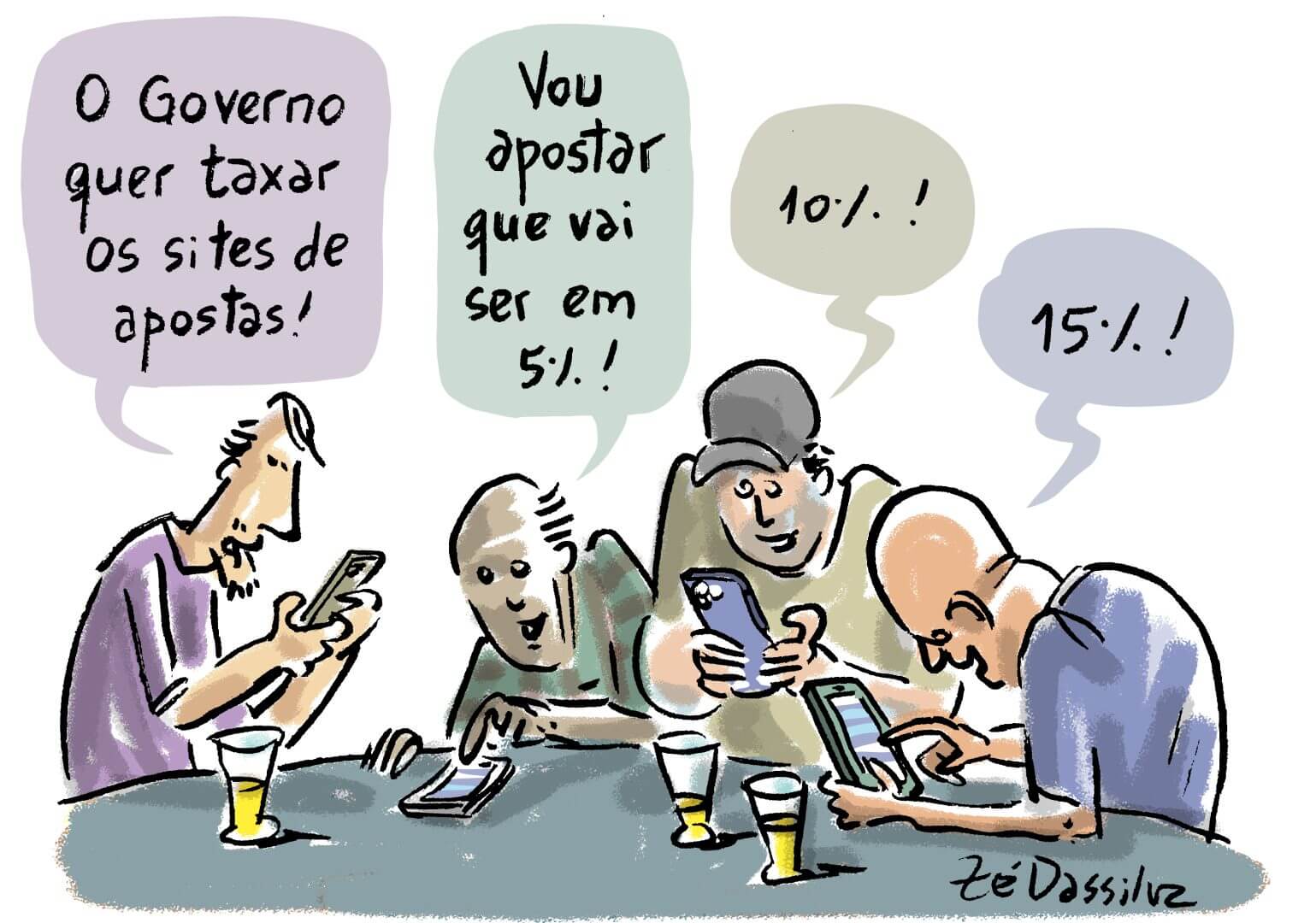 Charge do Zé Dassilva: Sites de apostas