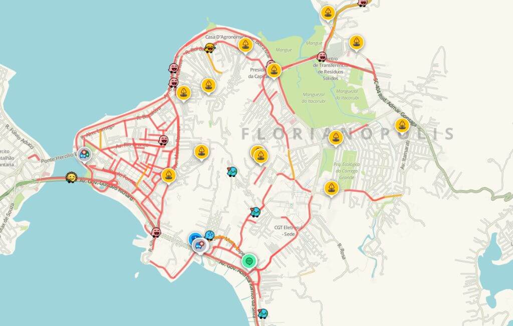 waze transito floripa