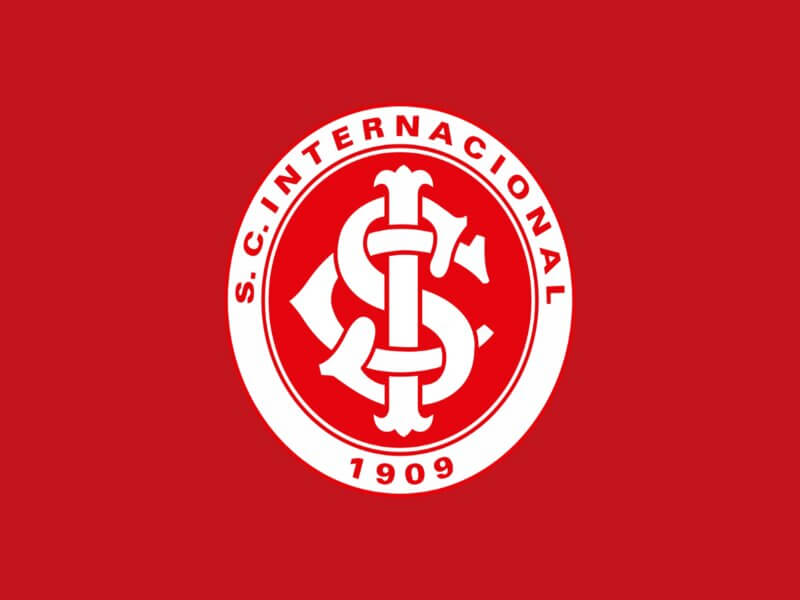Logo do time Internacional em um fundo vermelho