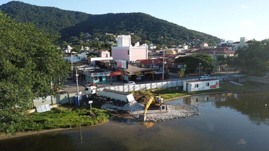 Obra ponte lagoa