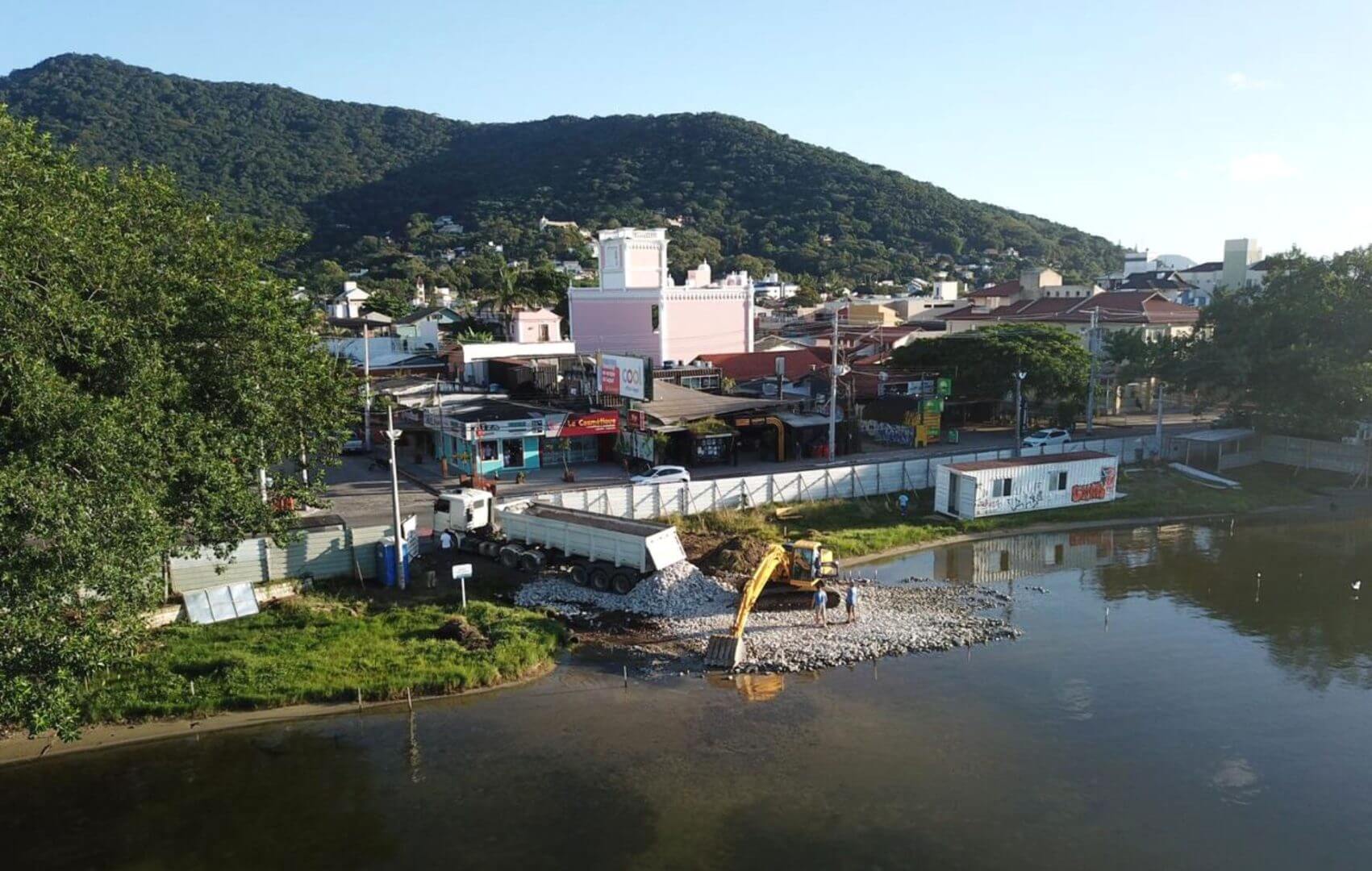 Obra ponte lagoa