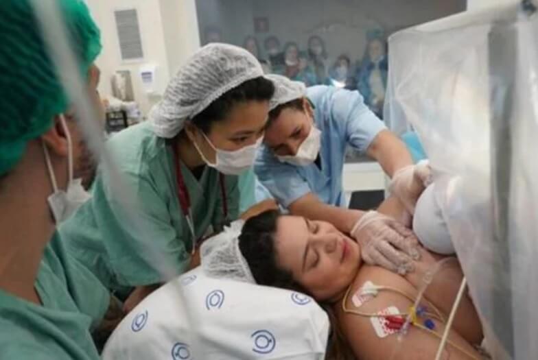 Viih Tube e Eliezer com a filha recém-nascida Lua (Foto: Reprodução, redes sociais)