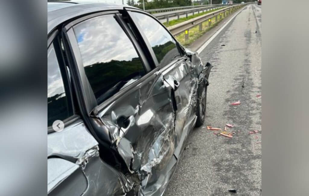 Apesar do susto, ninguém ficou ferido (Foto: Redes sociais/Divulgação)