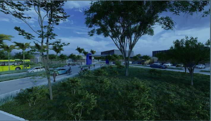 Proposta sobre polo intermodal traz imagens de projeção na área de expansão