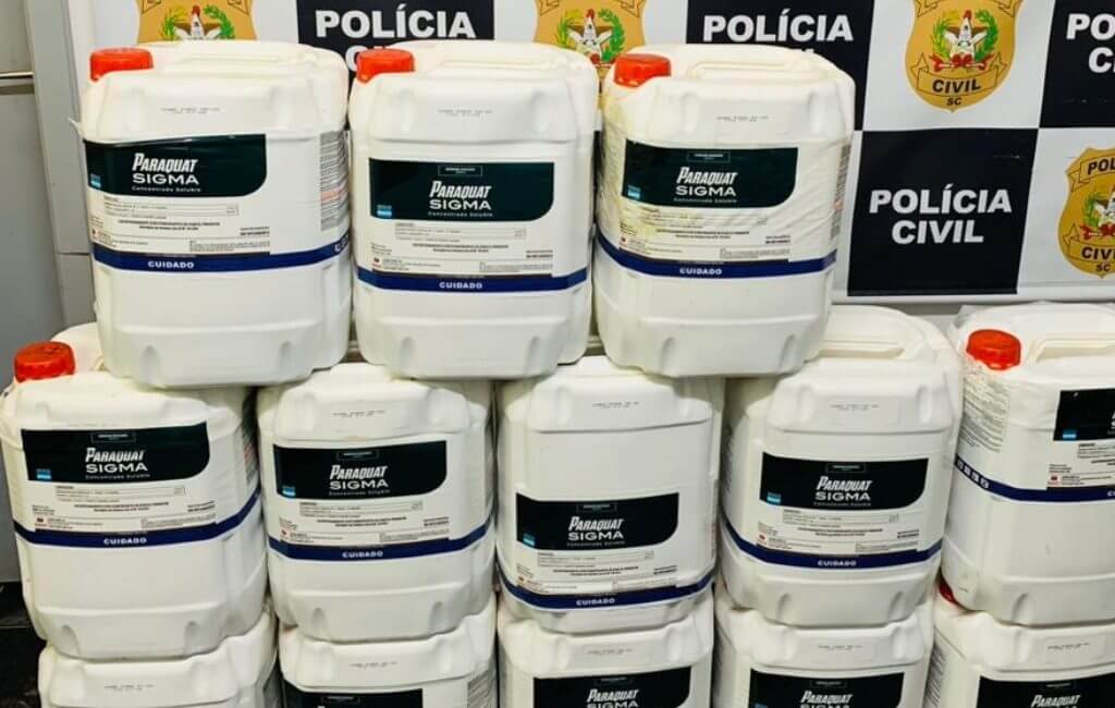 Produto foi apreendido em Campo Erê, no Oeste do Estado (Foto: Polícia Civil, divulgação)