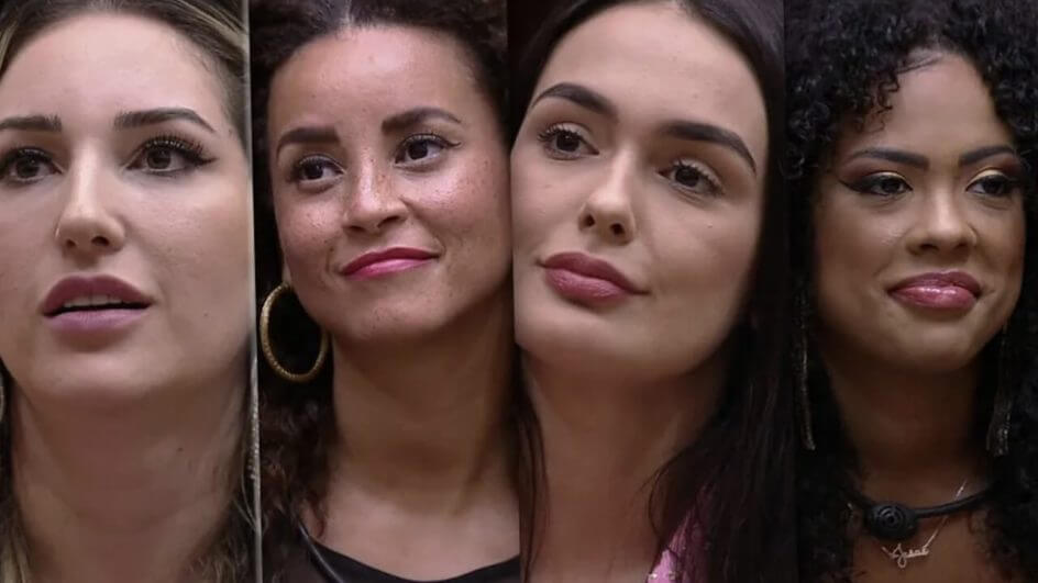 Amanda, Domitila Barros, Larissa e Marvvila disputam o Paredão do BBB