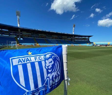 Avaí entra em campo contra o Mirassol (Foto: Leandro Boeira/@AvaiFC)