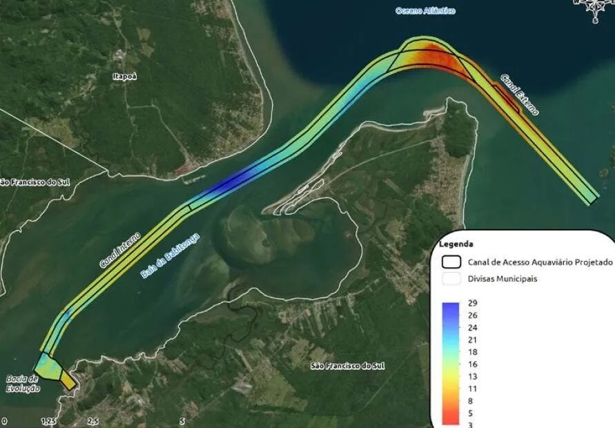 Aprofundamento do canal permitirá movimentação de embarcações de maior porte