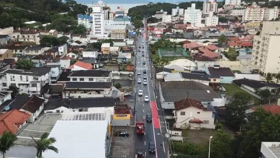 Edu Vieira teve trecho duplicado e virou mão única em uma parte (Foto: Prefeitura de Florianópolis, Divulgação)