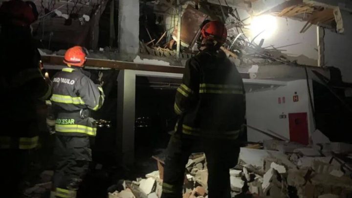 Explosão atingiu 10 apartamentos em São Paulo (Foto: Corpo de Bombeiros de SP, Divulgação)