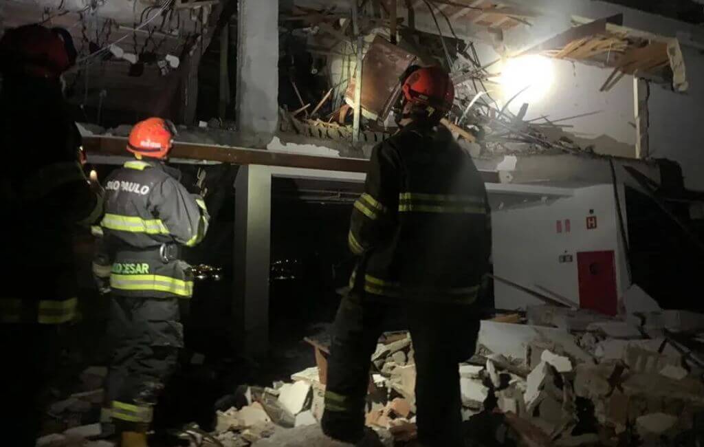 Explosão atingiu 10 apartamentos em São Paulo (Foto: Corpo de Bombeiros de SP, Divulgação)