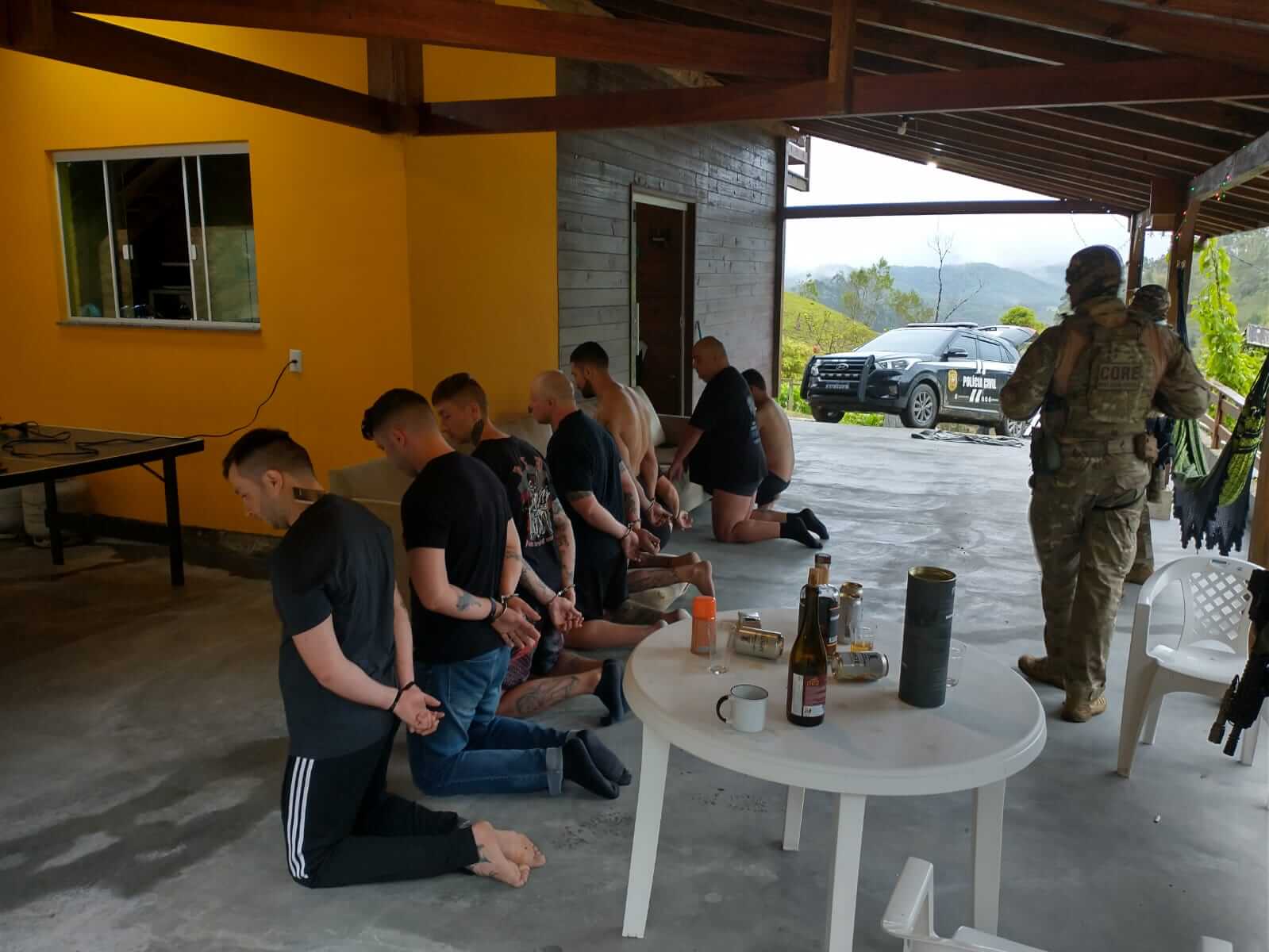 Parte do grupo foi presa em novembro do ano passado em SC (Foto: Polícia Civil, divulgação)