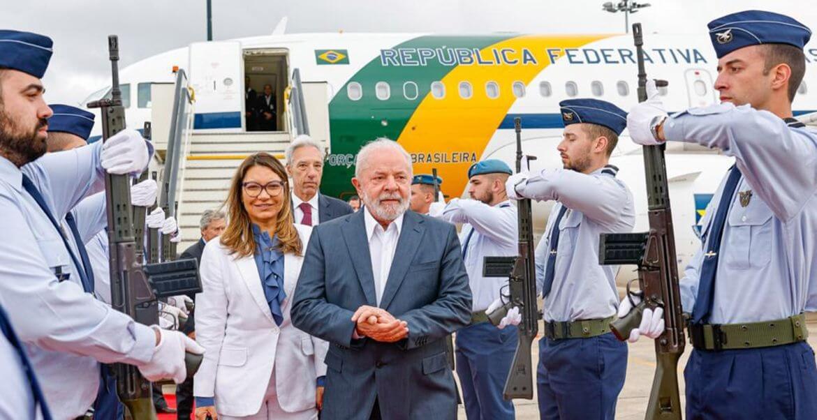 Presidente Lula e primeira-dama Janja desembarcam em Lisboa, Portugal (Foto: Ricardo Stuckert, PR)