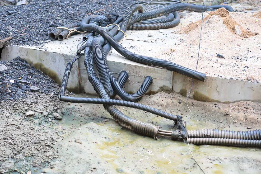 Obras de macrodrenagem do rio Mathias, em imagem de 2019: paralisação desde 2020
