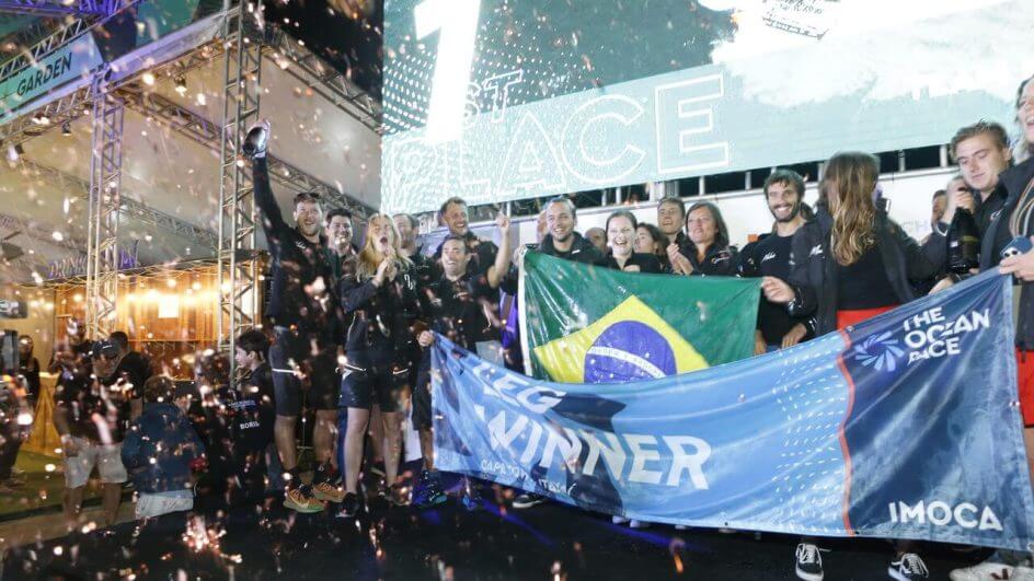 Equipe Malizia foi a vencedora da etapa de Itajaí da The Ocean Race (Foto: Patrick Rodrigues, Santa)