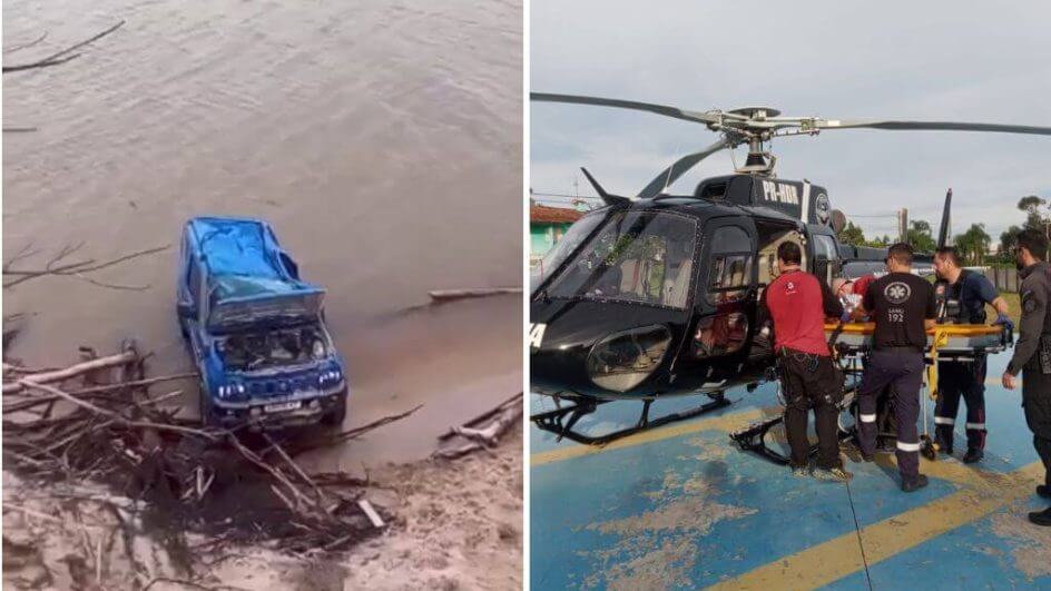 Capotamento dunas e helicóptero