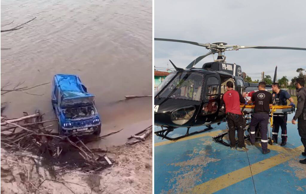 Capotamento dunas e helicóptero
