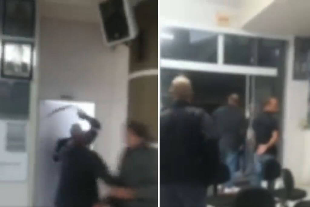 Homem apanha de cinto na Câmara de Vereadores de Pedras Grandes