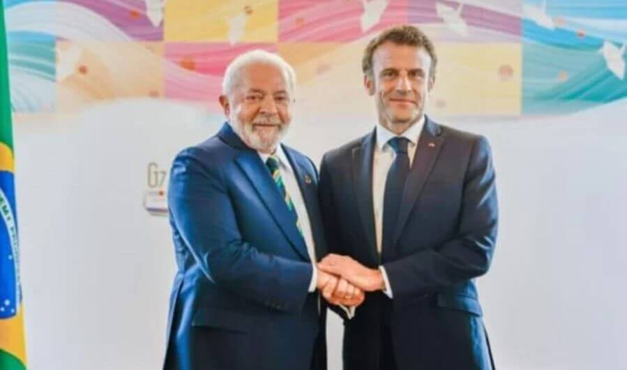 Lula e Macron no Japão Ricardo Stuckert Divulgação