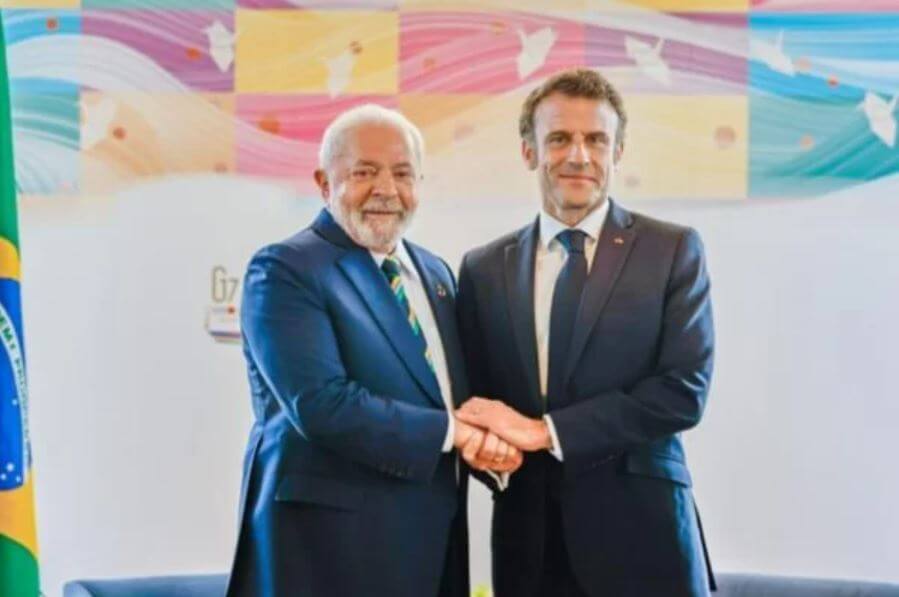Lula e Macron no Japão Ricardo Stuckert Divulgação