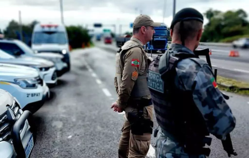 Operação integrada fez patrulhamento nas rodovias (Foto: PMSC/Divulgação)