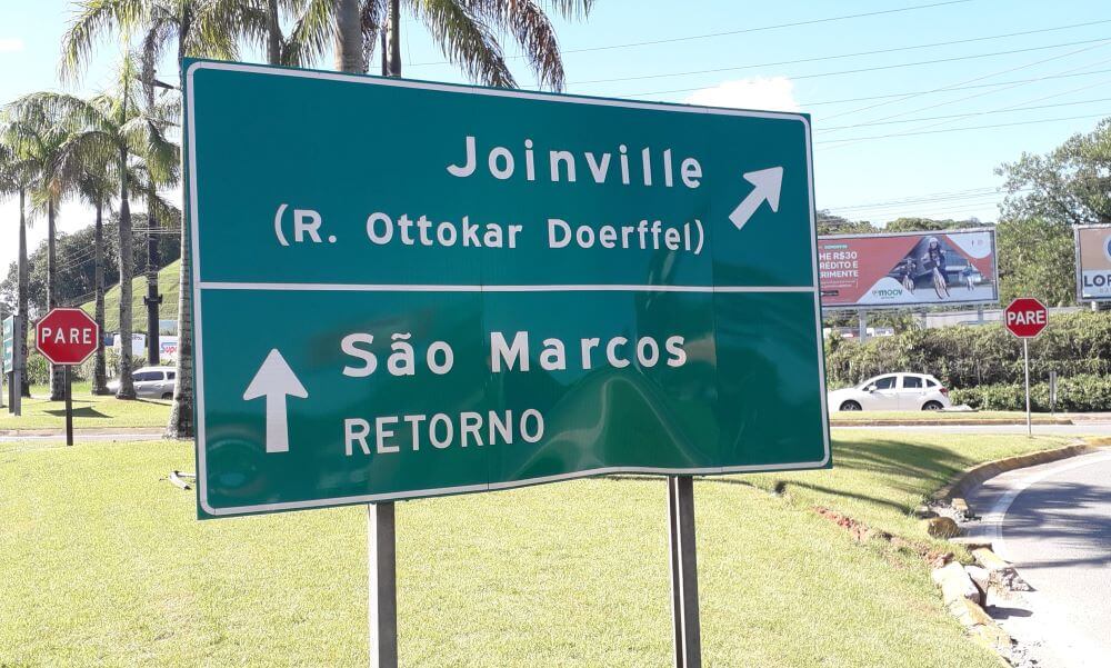 Ottokar Doerffel é um dos principais acessos de Joinville pela BR-101