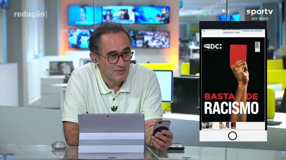 Marcelo Barreto exibe capa da NSC