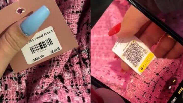 t do vídeo onde a jovem mostra o qr code